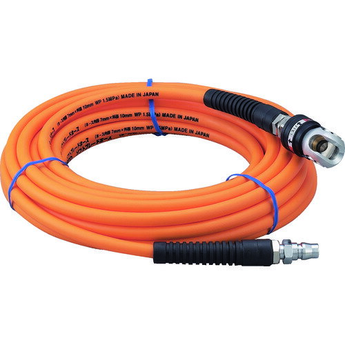 トラスコ中山 TRUSCO スィングカップリング付エアホース 7×10mm 10m TSRC-7-10[1-309-4049]