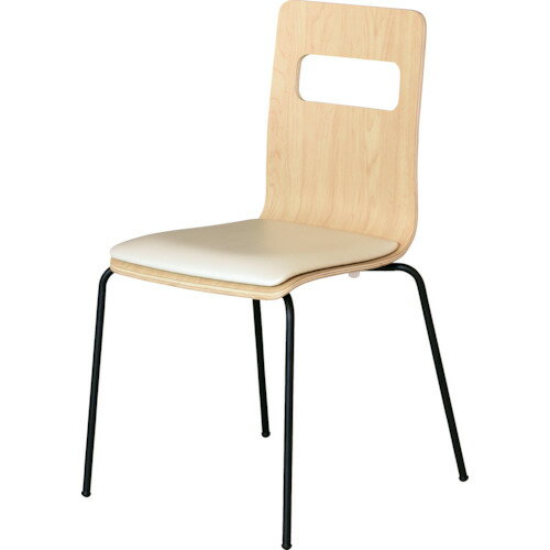 トラスコ中山 【別途送料】 【個人宅不可】 TRUSCO 木目調チェア ナチュラル×ブラック RLES-NB [1-390-2252]
