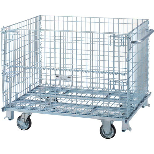 トラスコ中山 【個人宅不可】 TRUSCO ネットパレット ハンドル キャスター付 1200X1000X995 700kg TNP4..