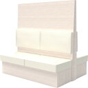 トラスコ中山 【別途送料】 【個人宅不可】 TRUSCO ミーティングベンチダブル H1500XW1800XD960木目ホワイト 生地レザーホワイト MBW56...