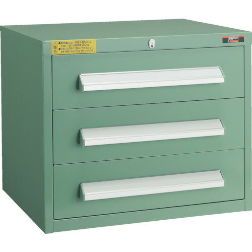 トラスコ中山 TRUSCO WLVR型キャビネット 500X412XH420 引出3段 緑 WLVR-424 [1-301-1577]