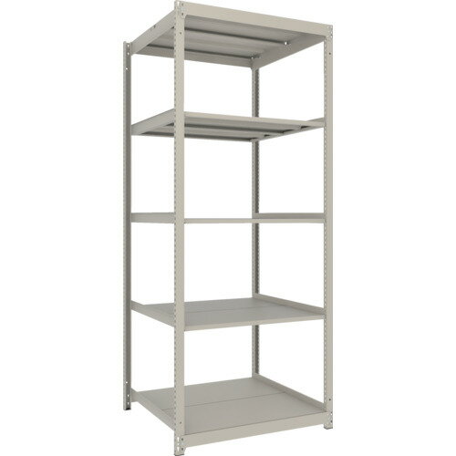 トラスコ中山 【別途送料】 TRUSCO スチールラック 薄板ラック（棚板分割タイプ、耐荷重100Kg）1200×595×H2400 5段単体 ネオグレー UL8465 [1-662-9772]