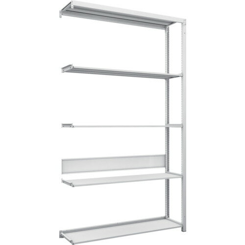 トラスコ中山 TRUSCO スチールラック K1型抗菌塗装高密度収納棚 H2200XW1250XD325 5段 連結型 K1-7435B..