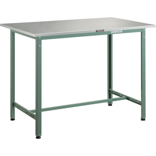 トラスコ中山 【個人宅不可】 TRUSCO 軽荷重立作業台（300kg）HAE型 1500X750XH740 ステンレス張り グリーン色 HAES-1500 [1-522-2729]