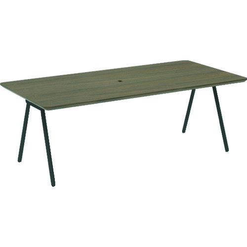 トラスコ中山 【個人宅不可】 TRUSCO ミーティングテーブル W1800×D860×H600 天板ウォールナット MLT18086-WN [1-207-2993]