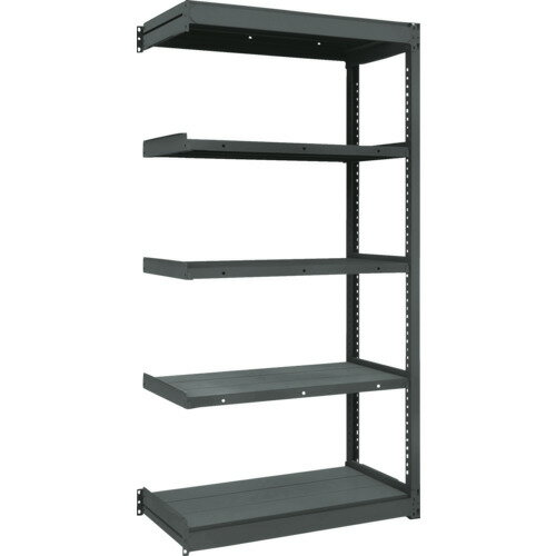 トラスコ中山 【個人宅不可】 TRUSCO TUG型軽量ボルトレス棚 黒 100kg 連結型 940×324×H1800 5段 TUG10..