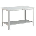 トラスコ中山 【個人宅不可】 TRUSCO 軽荷重作業台(300kg)AE型 900X600XH740 下棚2枚付 ホワイト色 AE-0960LT2 W [1-...