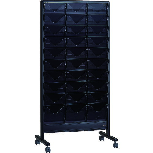 トラスコ中山 【個人宅不可】 TRUSCO パンフレットスタンド A4サイズ対応 垂直3列10段 ブラック TAP310..