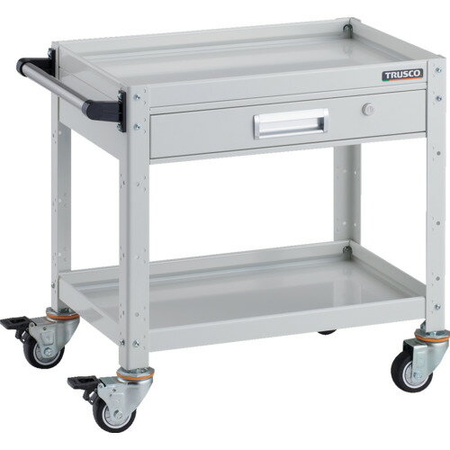 トラスコ中山 TRUSCO ツールワゴン バーディワゴン 600X400 引出付 ウレタン車輪 ホワイト BDW-662VU-W [1-206-4182]