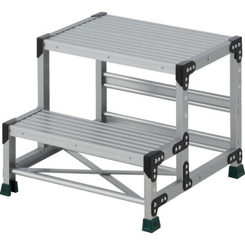 トラスコ中山 TRUSCO 作業用踏台 2段 ステップ奥行200 高さ0.50m 天板600X400 TSF-265 [1-258-0906]