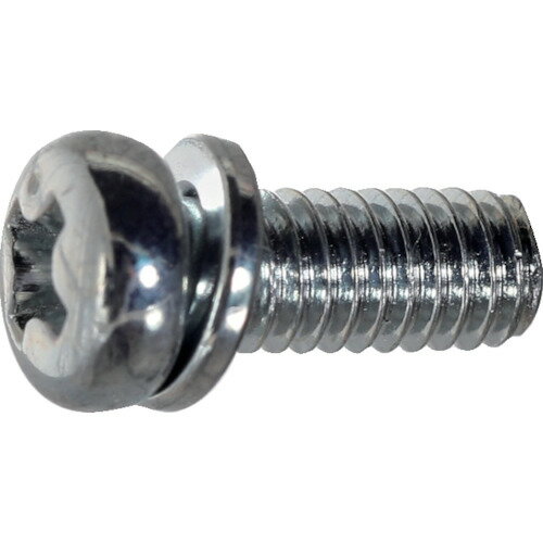 トラスコ中山 TRUSCO ナベ頭座金組込ねじ 三価白 P＝2 M3×5 1300本入 ヘキサゴンパック （ばね座金付き） S011-0305 [1-263-5625]