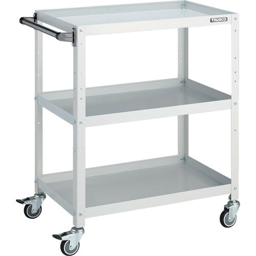 トラスコ中山 TRUSCO ツールワゴン ラビットワゴン 700×450×H880 ハンドル付 ウレタン車輪 ホワイト RB..