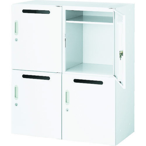 トラスコ中山 【個人宅不可】 TRUSCO ユニット型壁面書庫 片開パーソナル2列2段 投入口付 H1050 W色 ULPW-11 [1-765-8117]