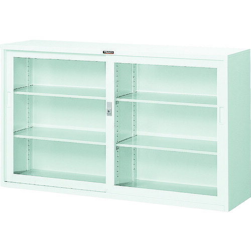 トラスコ中山 【個人宅不可】 TRUSCO スタンダード書庫（D400） ガラス引違 1500XH880 W色 W305G [1-462-7512]