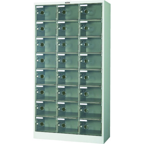 トラスコ中山 【個人宅不可】 TRUSCO シューズケース 24人用 900X380XH1700 透明 鍵付 SC-24PC-L [1-79..