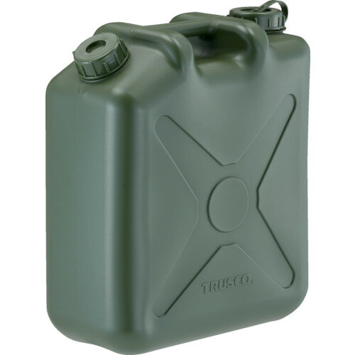 トラスコ中山 TRUSCO 両口ポリタンク（扁平缶）ノズル無し 20L OD色 T0207-OD [1-206-5151]
