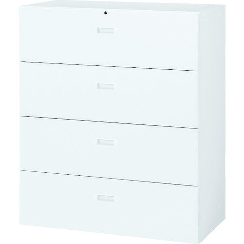 トラスコ中山 【個人宅不可】 TRUSCO ユニット型壁面書庫 ラテラル4段 H1050 ホワイト UBW-11 [1-765-8036]