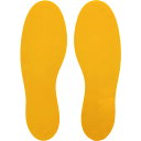 トラスコ中山 TRUSCO 耐久フロアサイン足型 黄 2枚（1シート） DFSF-Y [A020501]