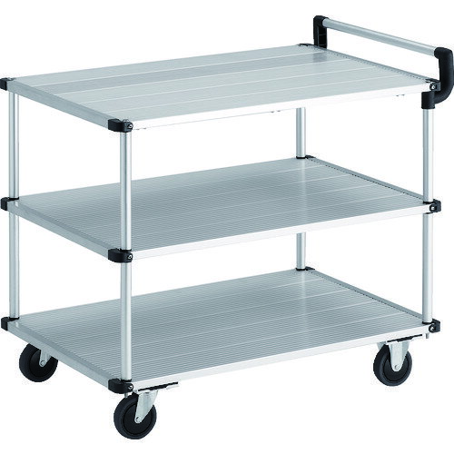 トラスコ中山 【個人宅不可】 TRUSCO アルミ台車 アルパカート 省音 3段式片袖タイプ 900×480mm AL23-0948 [1-207-8483]