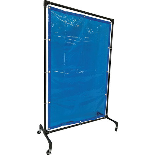トラスコ中山 【別途送料】 TRUSCO 溶接遮光フェンス 1015型単体 キャスター 青 YF1015-B [1-487-5516]