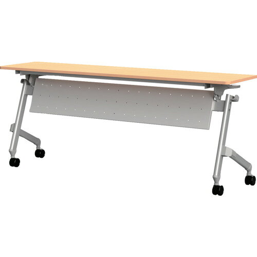 トラスコ中山 【別途送料】 【個人宅不可】 TRUSCO 折りたたみ会議テーブル パネル付 1800X450 天板ナチュラル TNA-1845P-N [1-161-3065]