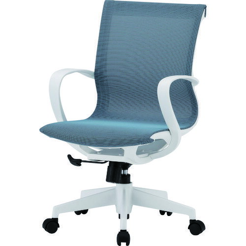 トラスコ中山 【別途送料】 【個人宅不可】 TRUSCO メッシュチェア ブルー/ホワイト TRMC-10M-B [1-161..