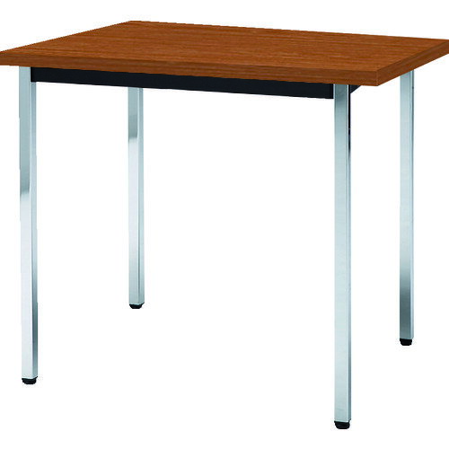 トラスコ中山 【個人宅不可】 TRUSCO 会議用テーブル 900X900XH700 角脚 下棚無し チーク TD0990-T [1-208-2215]