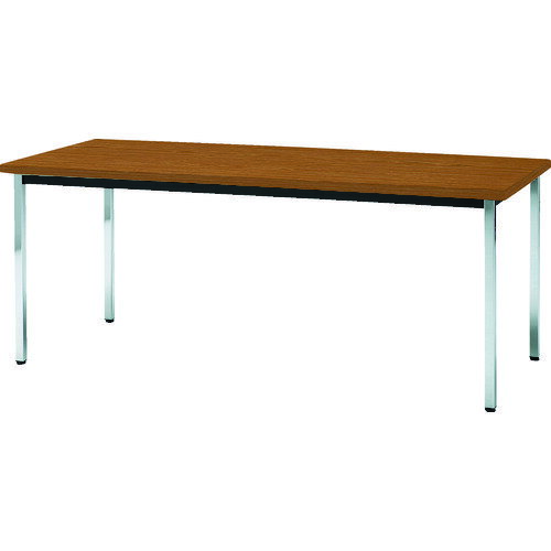 トラスコ中山 【個人宅不可】 TRUSCO 会議用テーブル 1500X900XH700 角脚 下棚無し チーク TD1590-T [1-208-2230]