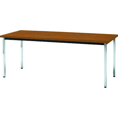トラスコ中山 【個人宅不可】 TRUSCO 会議用テーブル 1800X750XH700 角脚 下棚無し チーク TD1875-T [1-208-2239]