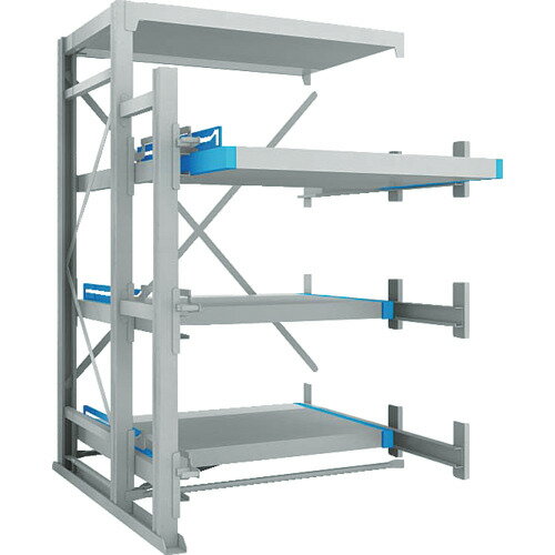 トラスコ中山 【別途送料】 【個人宅不可】 TRUSCO フルスライダーラック スライド3段 スチール板付 連..