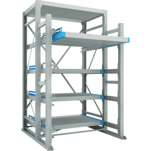 トラスコ中山 【別途送料】 【個人宅不可】 TRUSCO フルスライダーラック スライド4段 スチール板付 単..