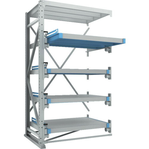 トラスコ中山 【別途送料】 【個人宅不可】 TRUSCO スライダーラック スライド4段 スチール板付 連結 N..