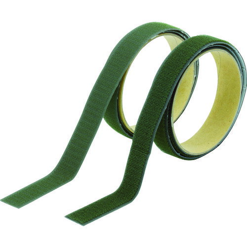 トラスコ中山 TRUSCO マジックテープ［［R下］］強粘着幅25mm長さ1mOD（1巻＝1セット） TMSD-25-OD [1-471-9638]