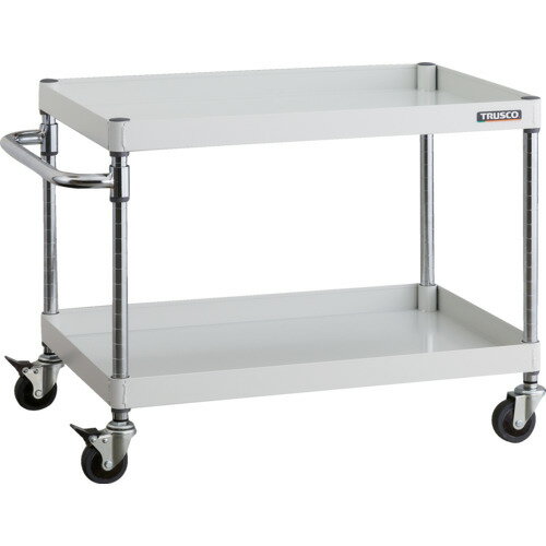 トラスコ中山 TRUSCO ツールワゴン フェニックスワゴン 省音 750X500XH600 2段 ホワイト PEW-672C-W [1..