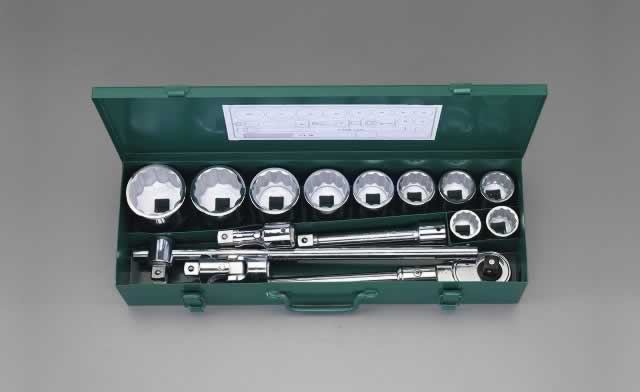 エスコ ESCO 【個人宅不可】 3/4”DR ソケットレンチセット（ミリサイズ） EA687EA [2-5363623]