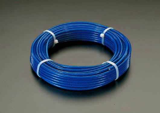  ESCO ڸĿԲġ 6/ 8mmx 20m/6x19 磻䡼סʥPVCȡ EA628SM-62 [2-0432901]