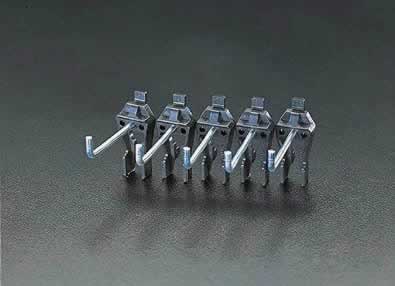 エスコ ESCO 【個人宅不可】 75mm シングルフック（5本） EA661CE-75 [2-0207103](4)