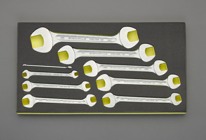 エスコ ESCO 【個人宅不可】 9本組 両口スパナセット（インチ） EA612VA-2 [2-1033029]