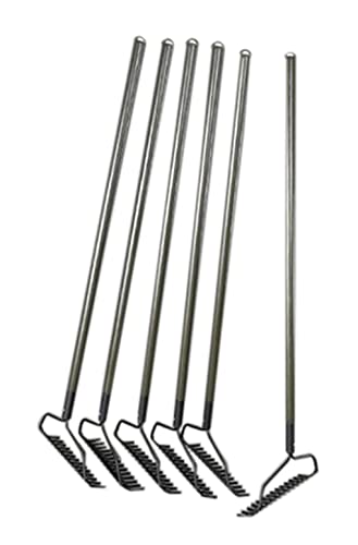 エスコ ESCO 【個人宅不可】 350x1350mm ガーデンレーキ（スチール製・OD色） EA650RA-39 [2-0942219]