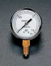 エスコ ESCO 【個人宅不可】 G 1/4”/ 60mm/0-0．6MPa 圧力計 EA729BB-6 [2-0151925]