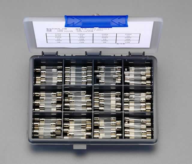 エスコ ESCO 【個人宅不可】 125V・250V/5.2mm 管ヒューズセット EA758ZX [2-0538849]