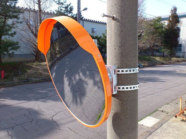 エスコ ESCO 【個人宅不可】 600mm 凸面ミラー（丸型・電柱用/アクリル製） EA724ZY-11 [2-5914269]