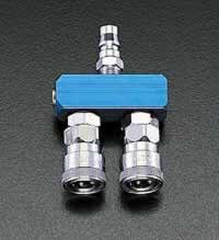 エスコ ESCO 【個人宅不可】 2連 エアーカップリング EA140DM-2 [2-0708266]