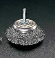 エスコ ESCO 【個人宅不可】 70mm/6.4mm軸 軸付ブラシ（カップ型 スチール製） EA819BU-70 [2-0081864]