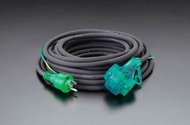 エスコ ESCO 【個人宅不可】 AC125V/15A/ 10 m 延長コード（アース付） EA815GA-21 [2-0614369]