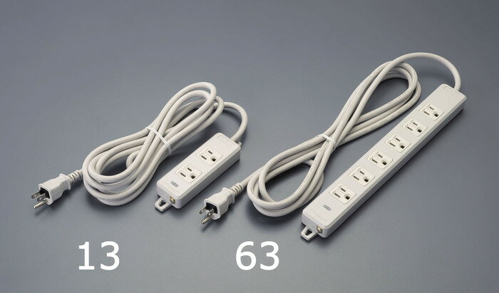 エスコ ESCO 【個人宅不可】 AC125V/15Ax 5m タップ（6口・アース・マグネット付） EA815GK-65 [2-1026..