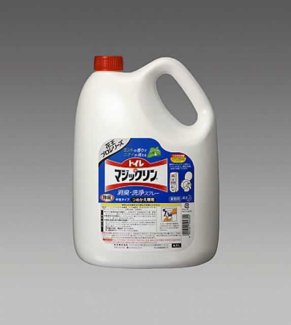 エスコ ESCO 【個人宅不可】 4.5L トイレ消臭・洗浄剤（トイレマジックリン/4個） EA922KD-9A [2-5419573]