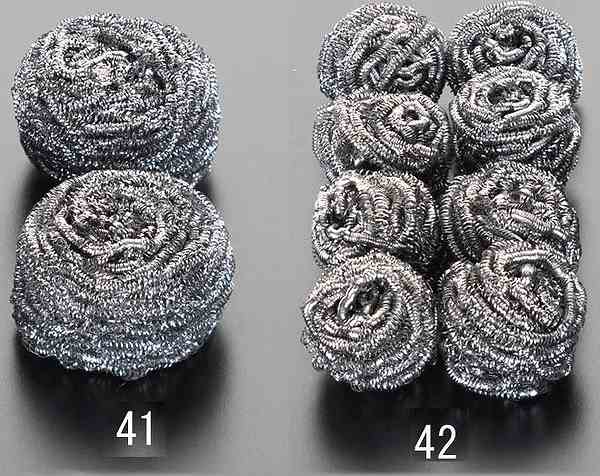 エスコ ESCO 【個人宅不可】 50x 20mm ステンレスたわし（8個） EA928AG-42 [2-0452602]
