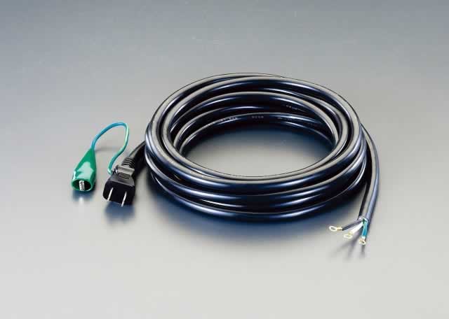 エスコ ESCO 【個人宅不可】 125V/15A/ 5m プラグ付コード（アース端子付） EA940AD-5 [2-5424843]