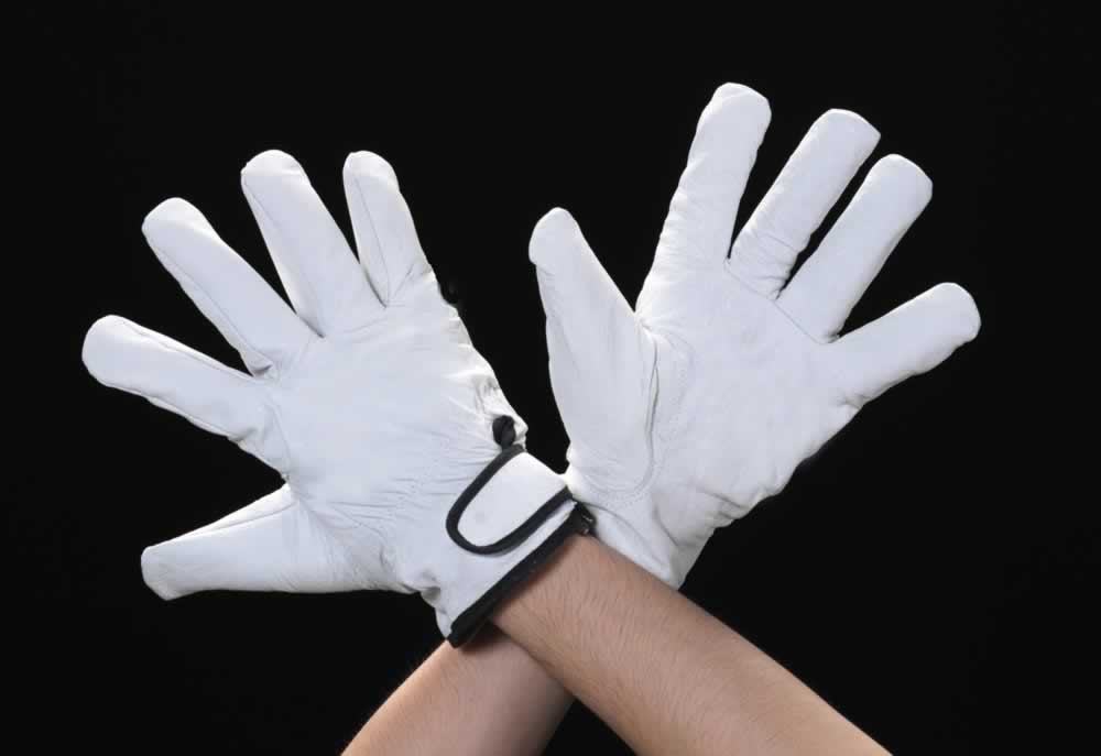 エスコ ESCO ［M］ 手袋（豚革/裏地付） EA353C-25 [2-0339972](4)